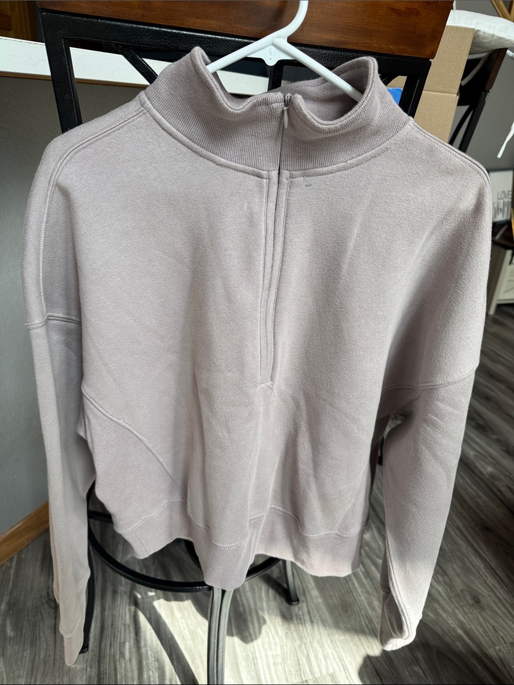 Women’s Ambercrombie & Fitch Half-Zip Pullover Sweater - Light brown